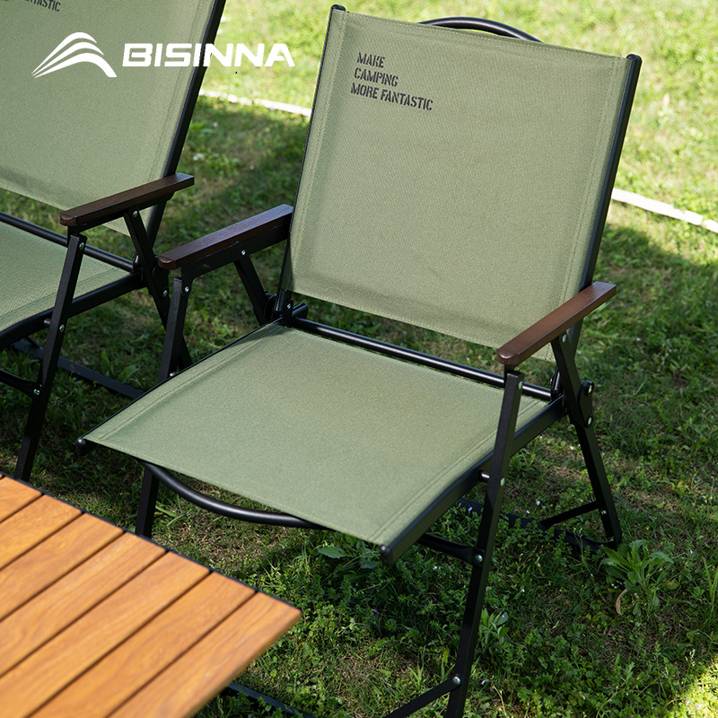 Outdoor Camping Lounge Chairs - Складной стул для кемпинга BISINNA, портативный