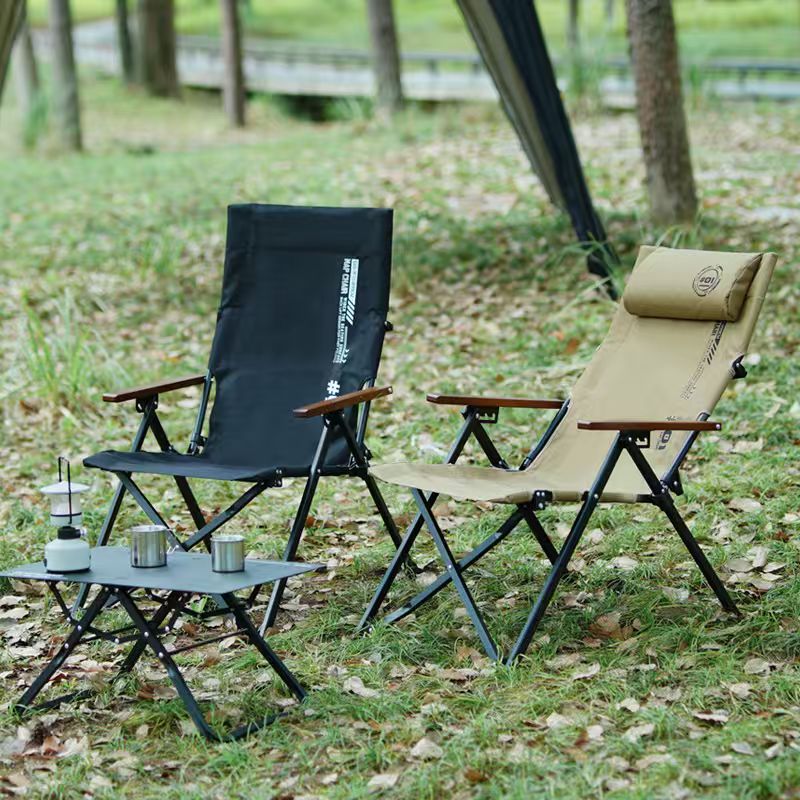Outdoor Camping Lounge Chairs - Складное кресло-шезлонг с высокой спинкой для