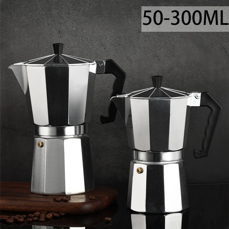 Camp Percolator Coffee - Многоразмерная алюминиевая кофеварка Moka Pot (50/100/150/300