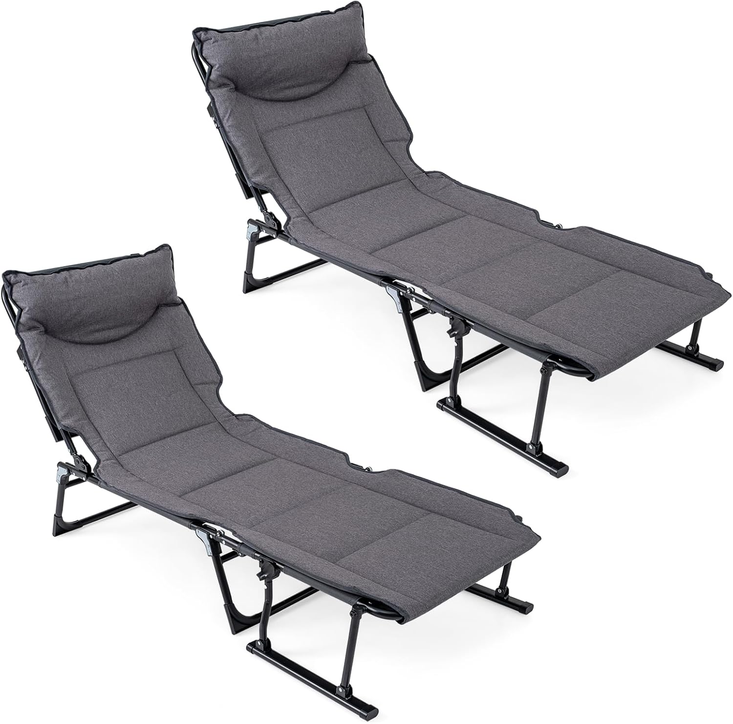 Outdoor Camping Lounge Chairs - Складной шезлонг для патио, комплект из