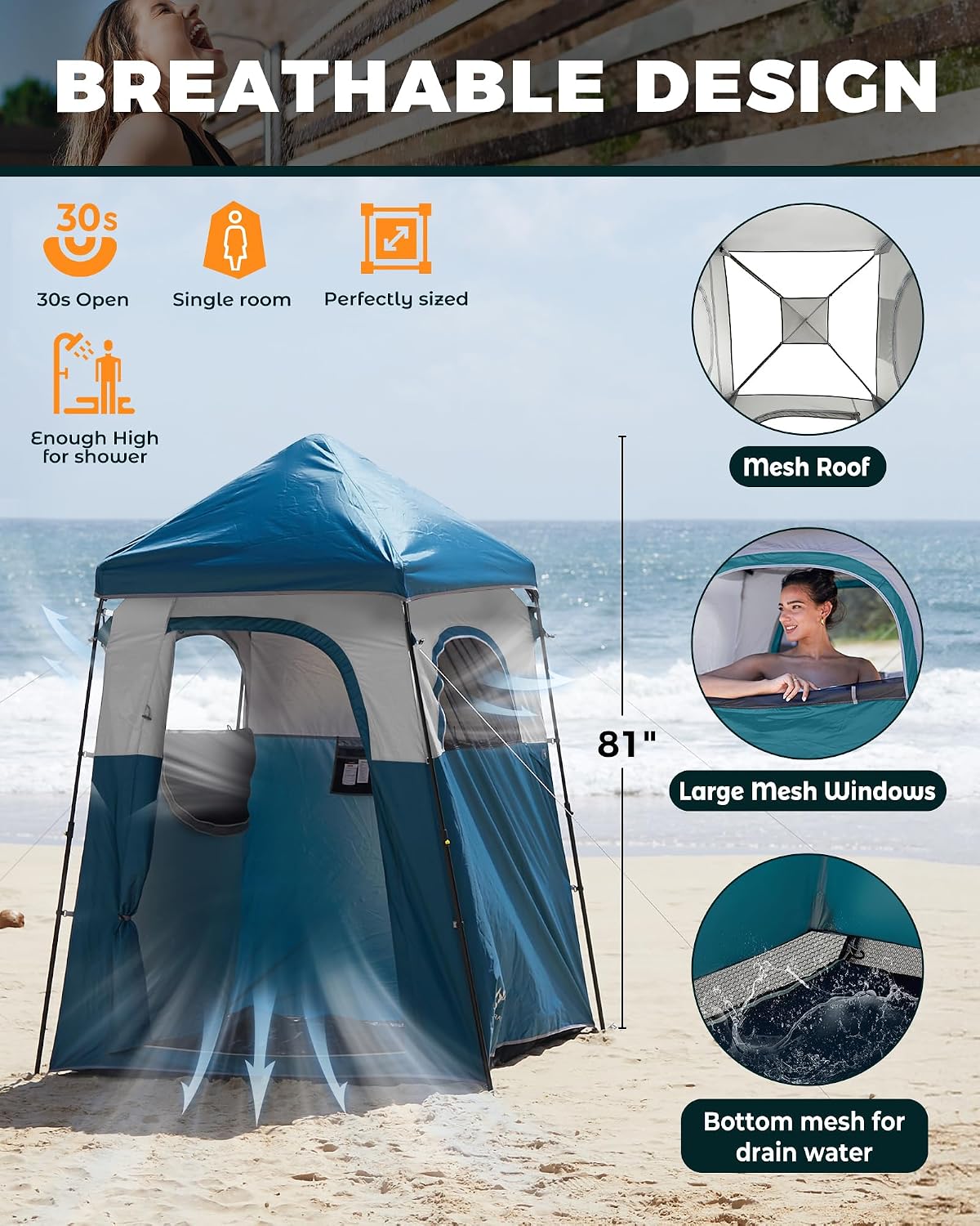 Портативная палатка для душа,  – обзор и цена Outdoor Und Camping